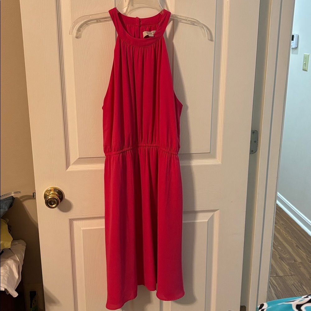 Size 10, LOFT Vibrant Pink Sleeveless Dress